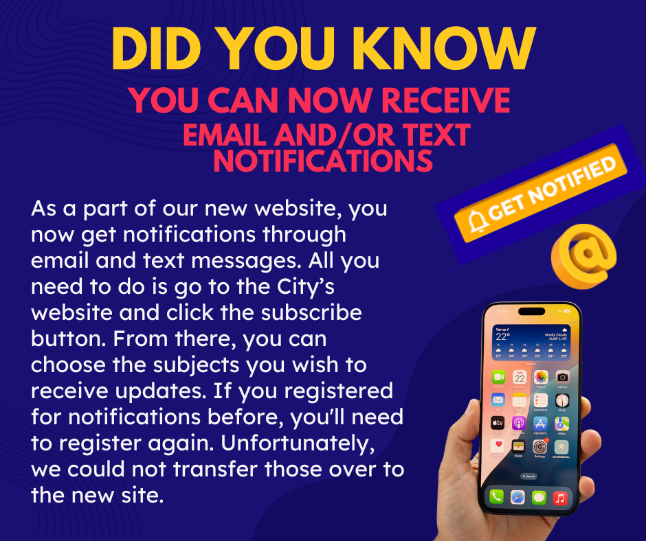 email or Text Notifications